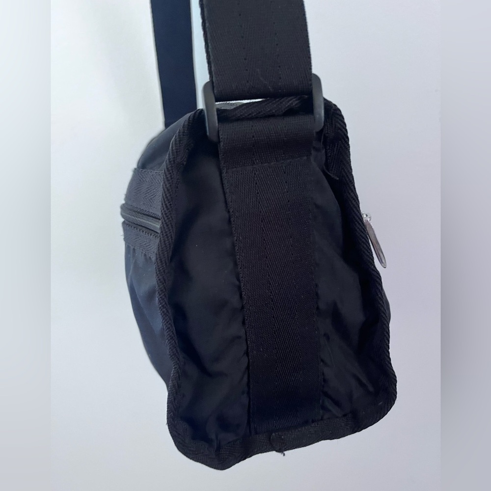 GAL Vintage Nylon Black Crossbody Bag Adjustable Strap Lots of Pockets 90’s - Picture 7 of 10